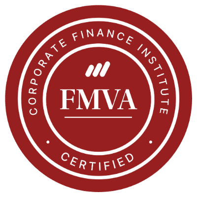 FMVA certified badge: Financial Modeling and Valuation Analyst, Corporate Finance Institute